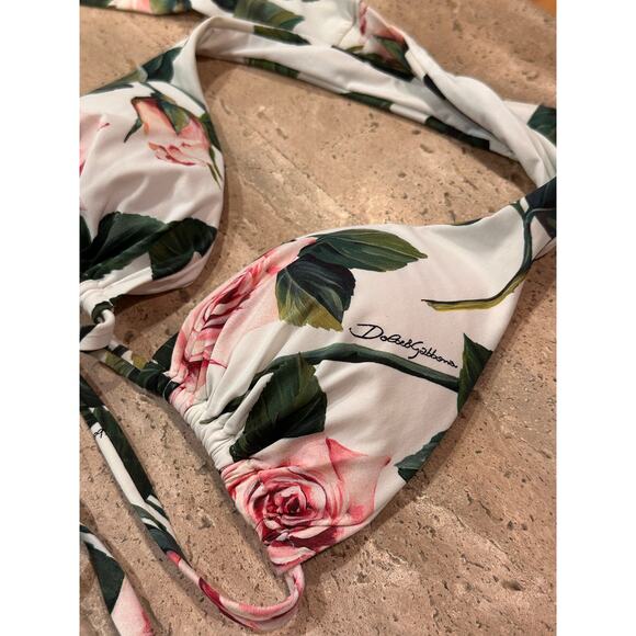 Dolce & Gabbana Swimwear Two Piece High Waist Bikini Set Floral Print - Picture 7 of 11